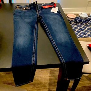 True Religion Jenny Curvy Skinny Jean -Indigo size 34 NWT
